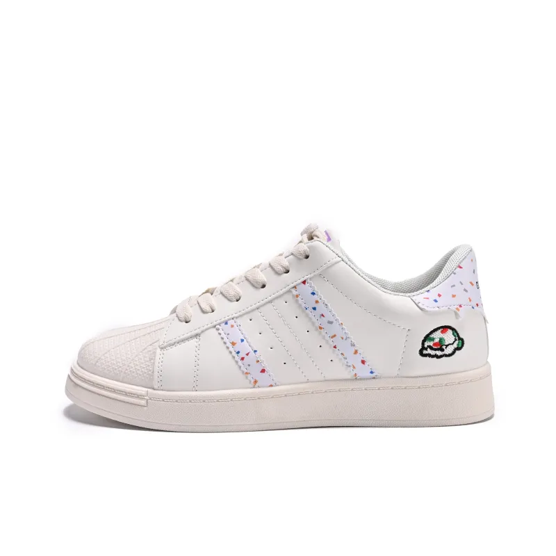 Guci Tianlun Slip Resistant Low Top Skateboard Shoes Women's White-7