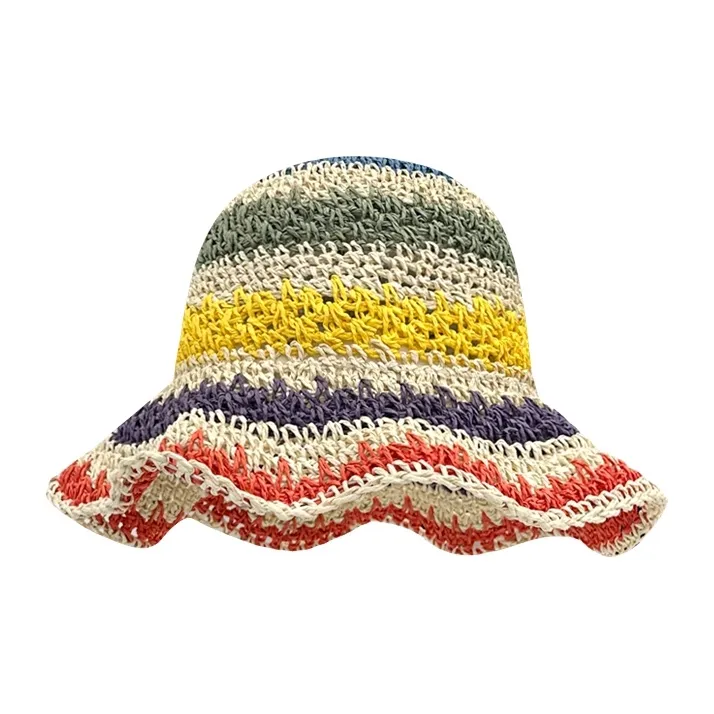 Fishing For Bears Straw Woven Sun Protection Hats Women's-6