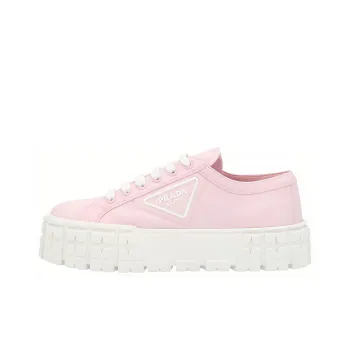 PRADA Double Wheel Platform Shoes Women's Pink