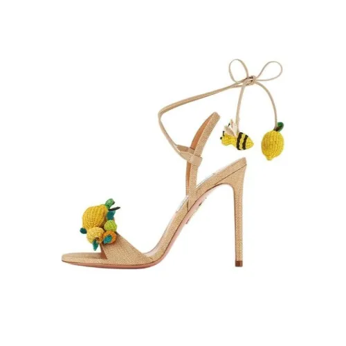 AQUAZZURA Citrus Punch 105mm Raffia Sandals