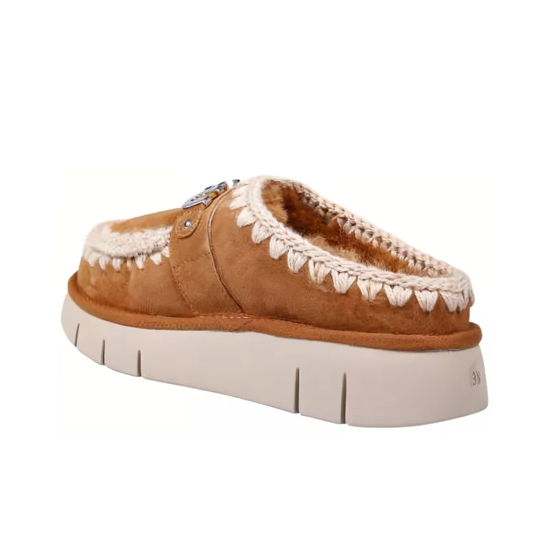 MOU Wrap toe Slippers Women's Brown-2
