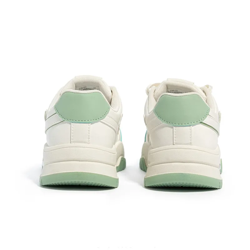 Humanism 1986 Skateboard Shoes Women's Low Top White Green/White Khaki/Pink White-3