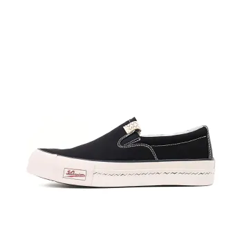 Visvim Skagway Slip-on Patten Stylish Skateboarding Shoes Men's Black