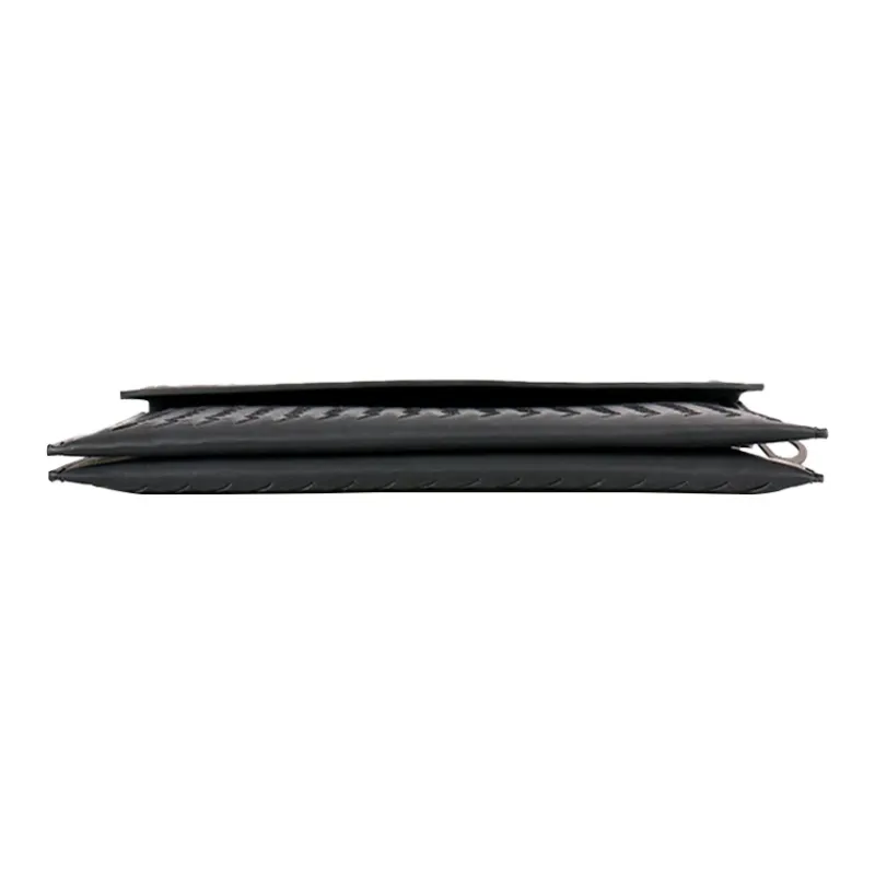 CMLZIUA Waxed Cow Leather Clutch Men's Black Large Size Black Small-3