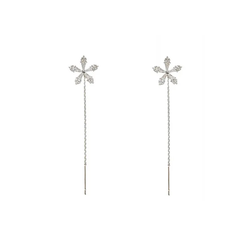 Beauty 925 Sterling Silver Drop Earrings Women's-0