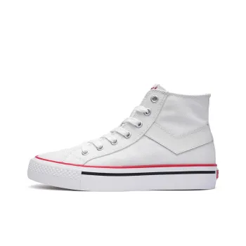 PONY Shooter Slip Resistant Breathable High Top Canvas Shoes Unisex White