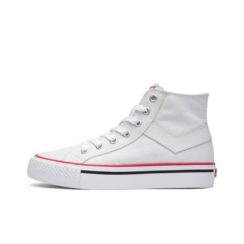 PONY Shooter Slip Resistant Breathable High Top Canvas Shoes Unisex White-0