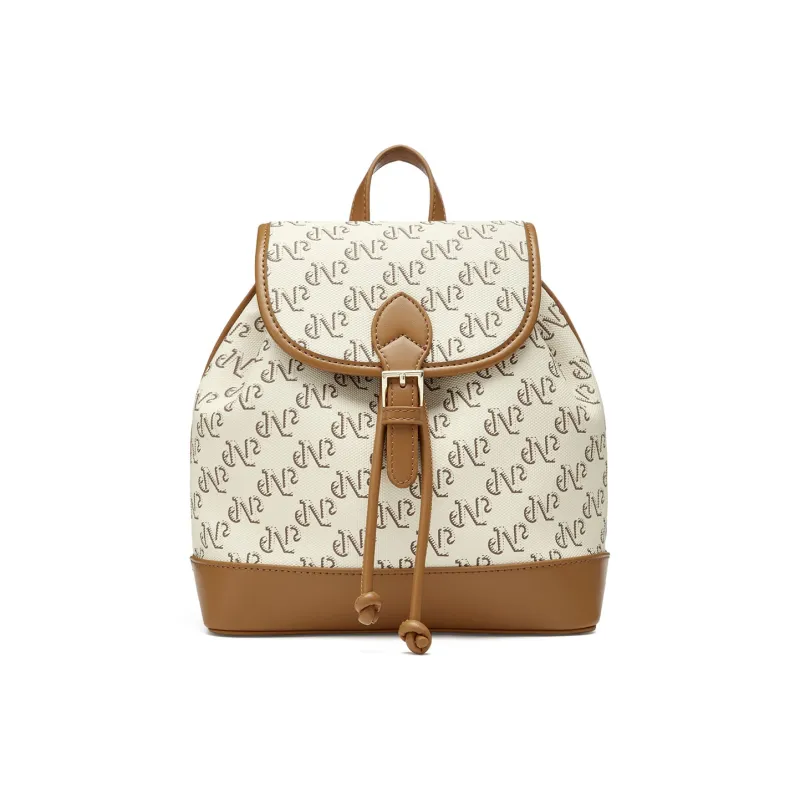 JOSINY PU Backpack Women's Black Yellow Brown-4