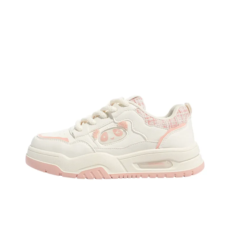 Humanism 1986 Skateboard Shoes Women's Low Top White/White Green/White Khaki/Pink White-6
