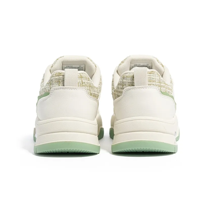 Humanism 1986 Skateboard Shoes Women's Low Top White/White Green/White Khaki/Pink White-4