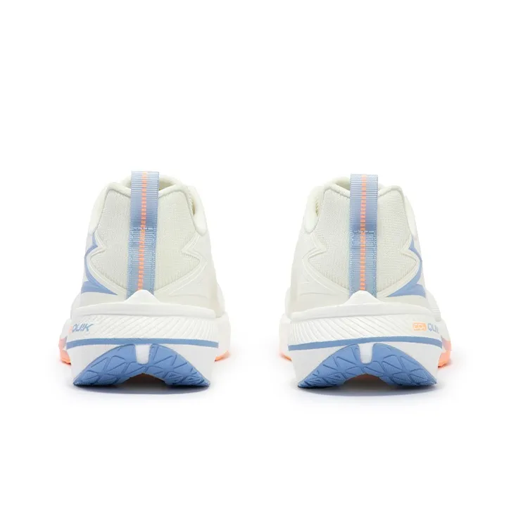 361° Cushioned Slip Resistant Abrasion Resistant Breathable Low Top Sprint Running Shoes Men's White Blue-3