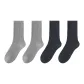 4 Pack, Thick Stripe Light Gray X2+Pinstripe Dark Gray X2