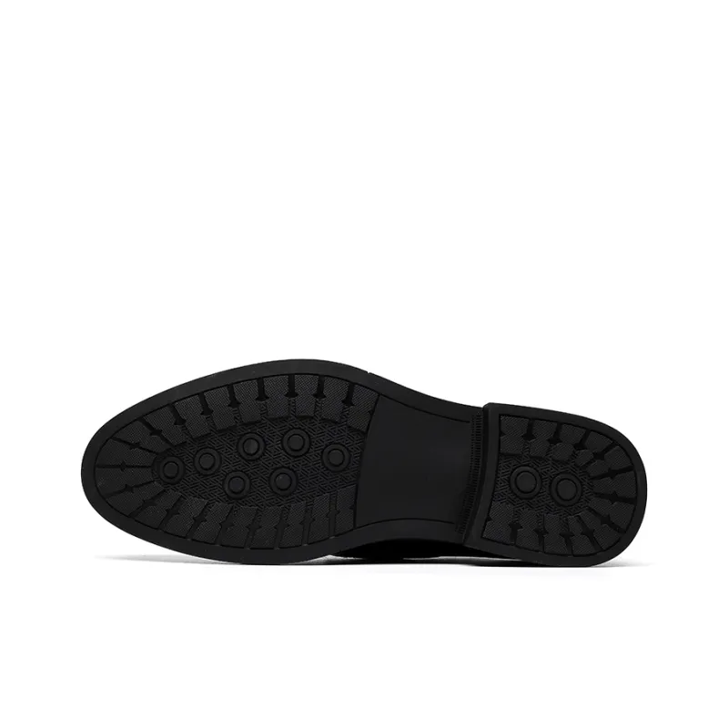 Romon Men's Casual Shoes Men Low Top Black-4