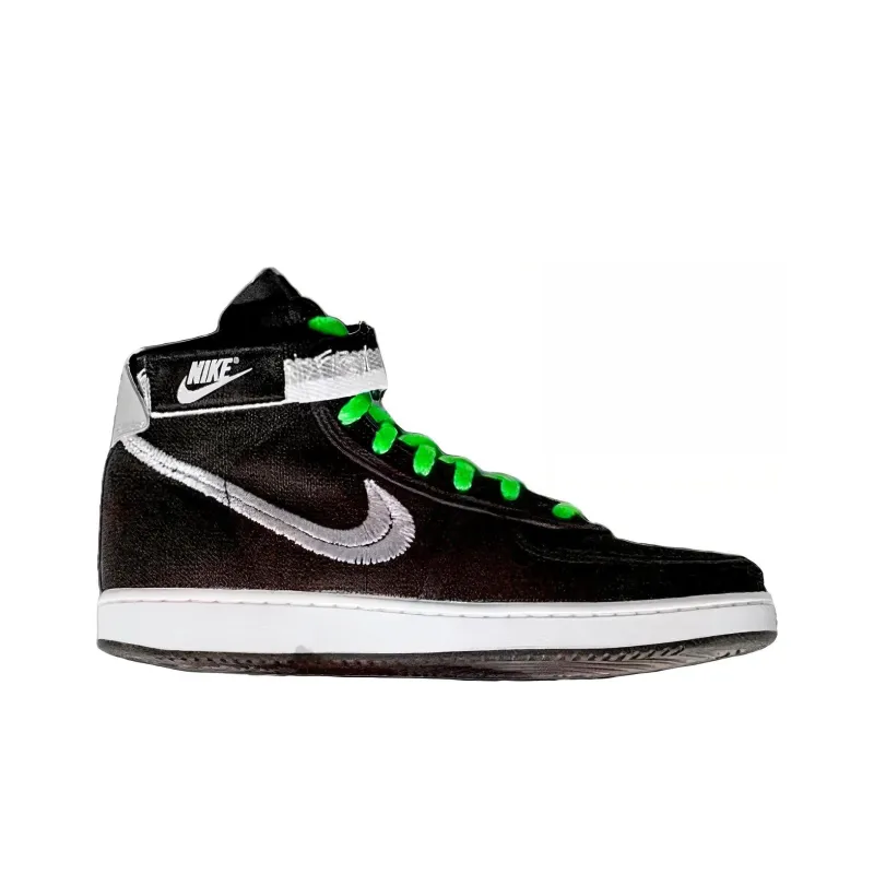 Nike x Stussy Air Vandal Abrasion Resistant Breathable High Top Skateboard Shoes Unisex Black White-1