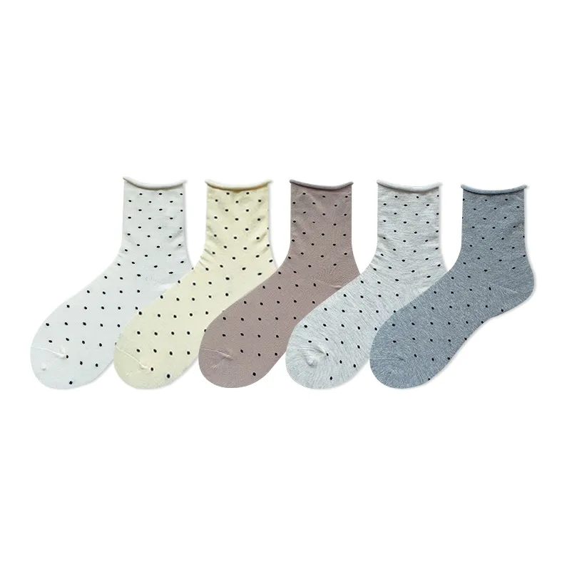 COTTON CHEESE Mid Calf Socks Women's 5 Pack-0