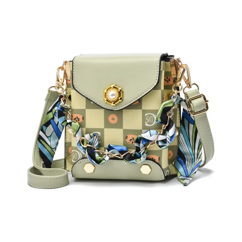 Weymond PU Shoulder Bag Crossbody Bag With Cell Phone Pouch Women's Khaki/Ecru/Green/Coffee/Pink-10
