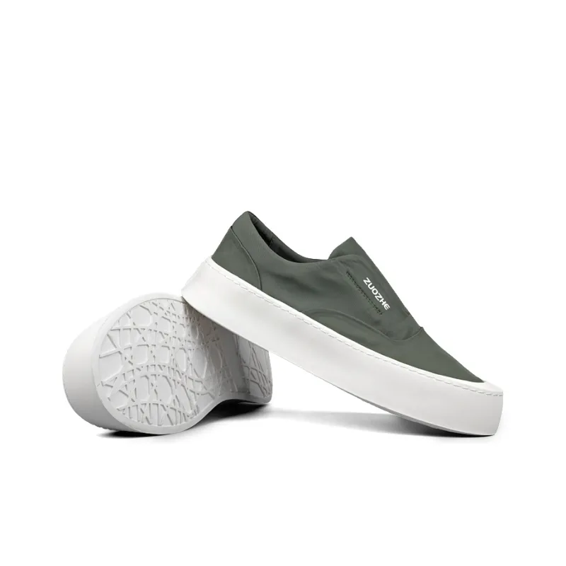 ZUOZHE Slip-Resistant Breathable Lightweight Low-Top Canvas Shoes Men's-9