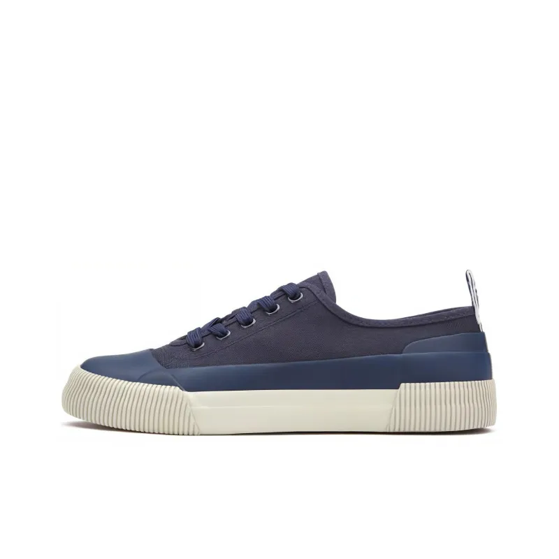 AIGLE Rubber Low W Anti-Slip Wear-Resistant Lightweight Breathable Low-Top Canvas Shoes Men's Blue-0
