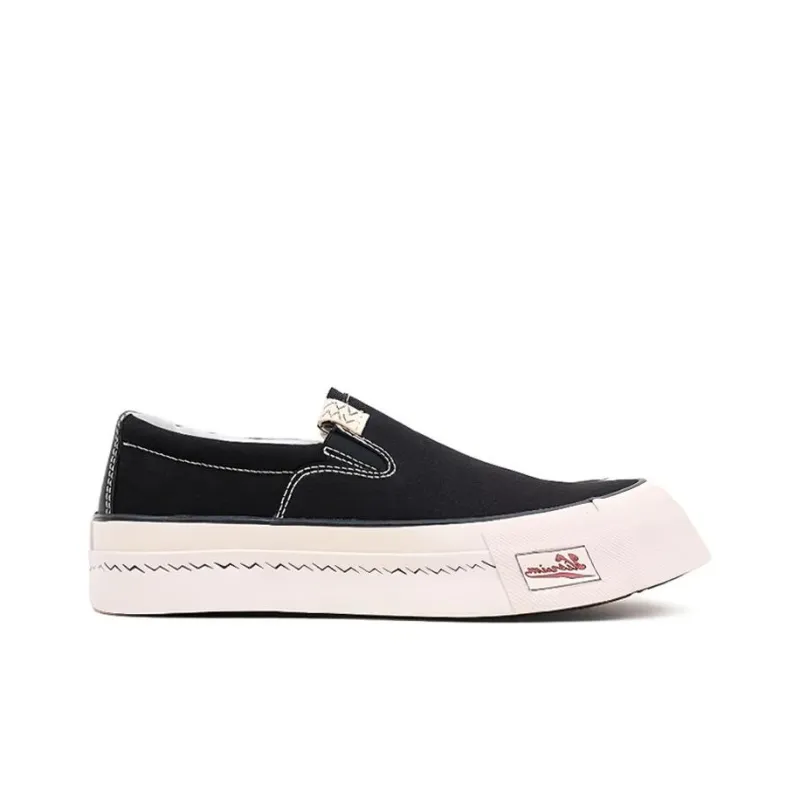 Visvim Skagway Slip-on Patten Stylish Skateboarding Shoes Men's Black-1
