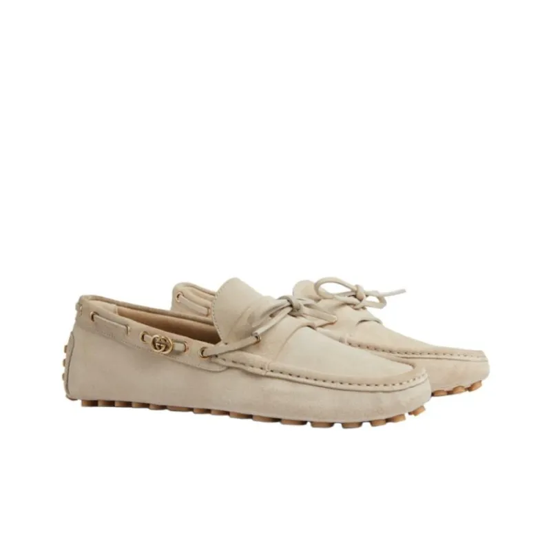 GUCCI DRIVER Beanie Shoes Men's Beige-2