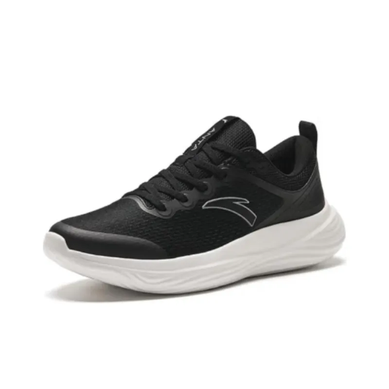 Anta Slip Resistant Breathable Low Top Running Shoes Men's Black-1