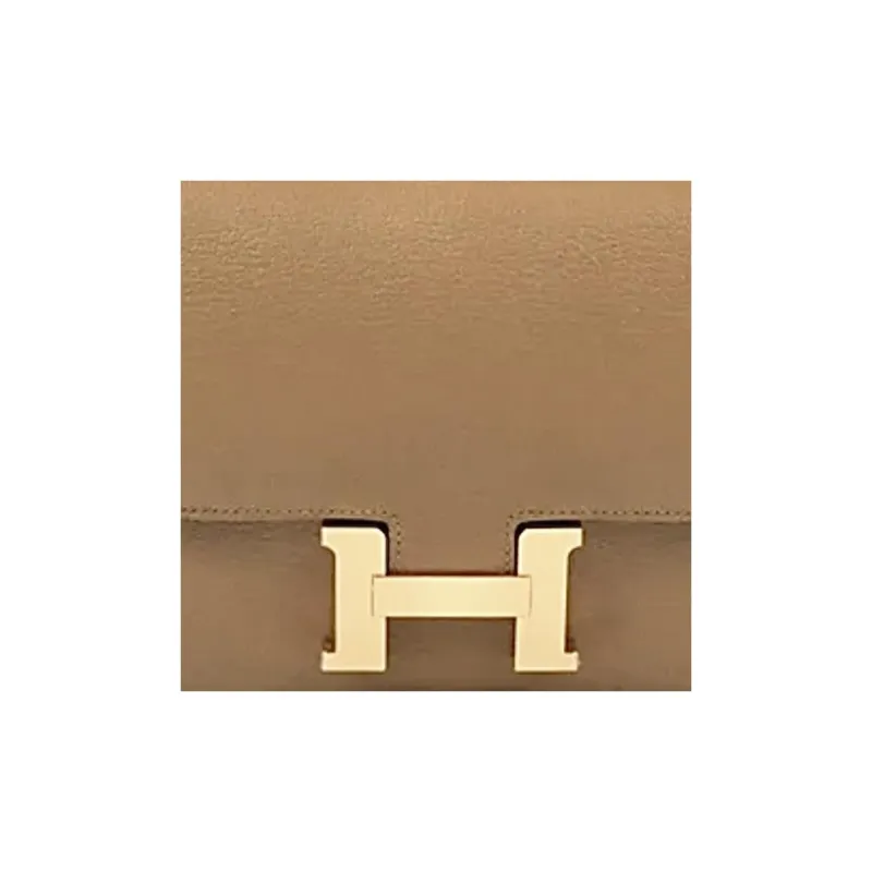 HERMES Constance Sheepskin Shoulder Bag, Crossbody Bag Mini Unisex 2H Kraft Paper Color-3