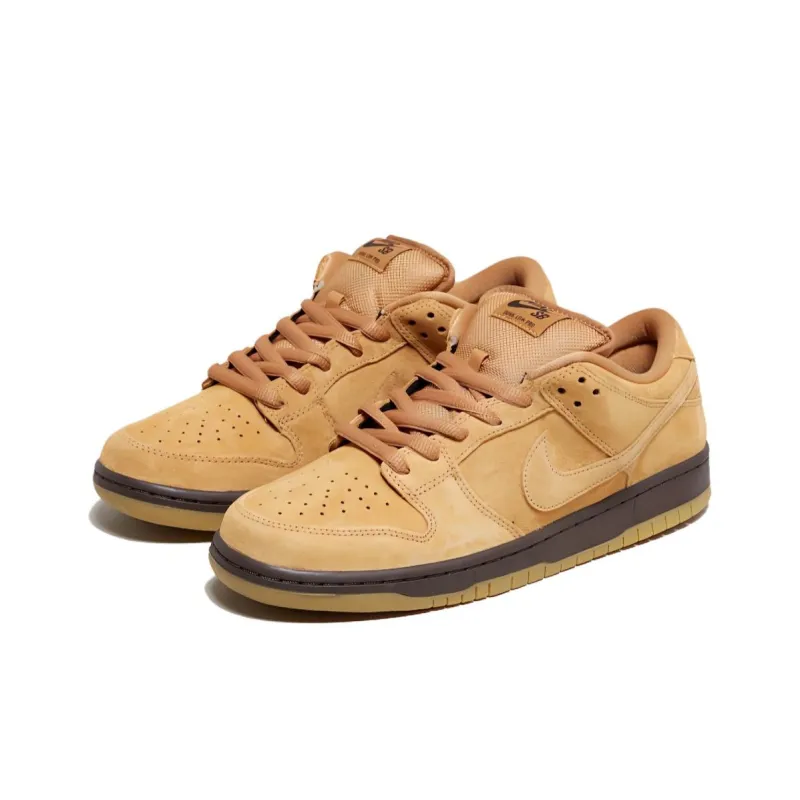 Nike Slip Resistant Shock Absorbers Low Top Skateboard Shoes Unisex Brown-2