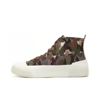AIGLE Rubber MID M PT Anti-Slip Wear-Resistant High-Top Canvas Shoes Men's Red Green