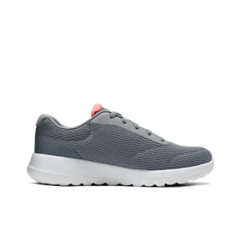 Skechers Cushioned Slip Resistant Low Top Casual Shoes Women's Gray Pink-2