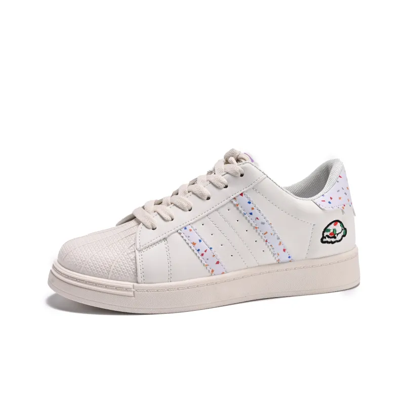 Guci Tianlun Slip Resistant Low Top Skateboard Shoes Women's White-9