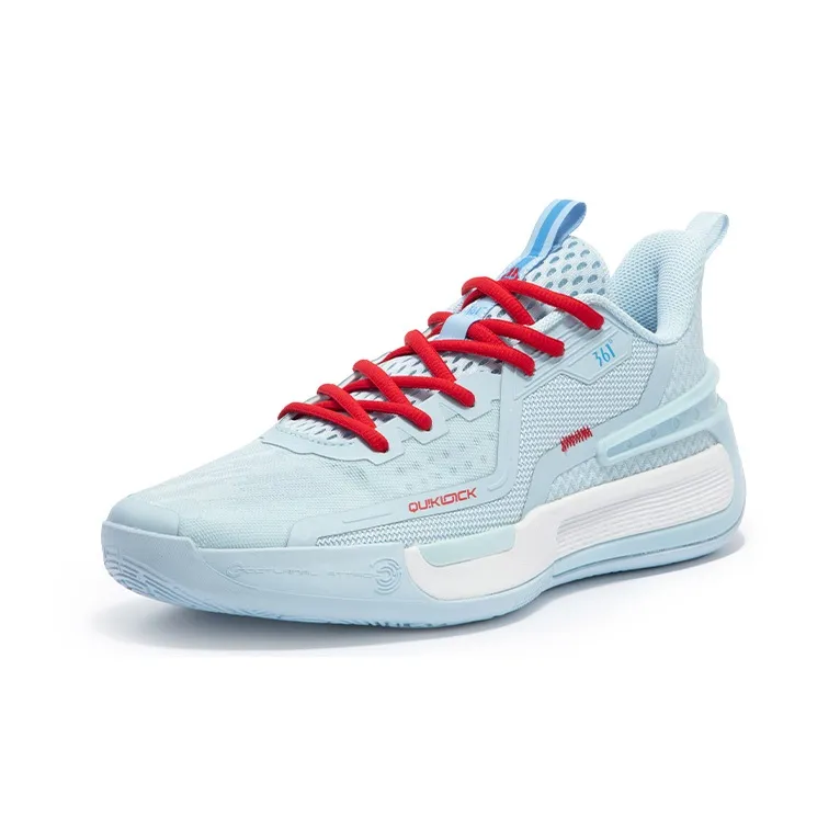361° GOEY Cushioning Anti Slip Wear Resistant Breathability Low Top Basketball Shoes Men's Blue-1