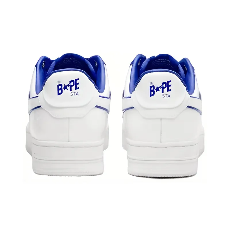 BAPE A BATHING APE Bape Sta Patent Leather White Blue-3