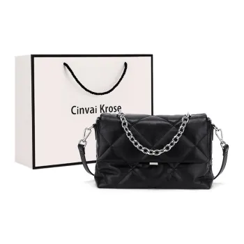 Simvay Clos PU Shoulder Bag Crossbody Bag Soft Leather Handbag Small Size Women's Black
