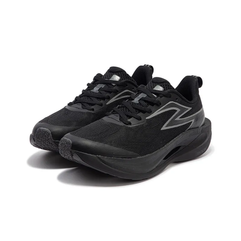 361° Fly 2ET Cushioned Slip Resistant Abrasion Resistant Breathable Low Top Marathon Running Shoes Unisex Black-2