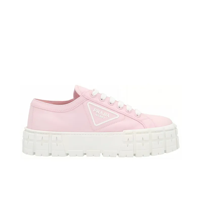 PRADA Double Wheel Platform Shoes Women's Pink-1