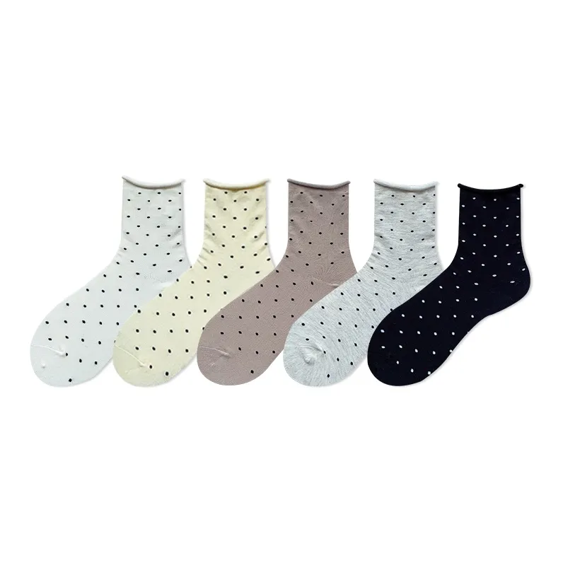 COTTON CHEESE Mid Calf Socks Women's 5 Pack-6