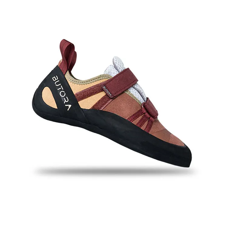 BUTORA Cushioned Wear-Resistant Breathable Low-Top Hiking Shoes Unisex Black Red-2