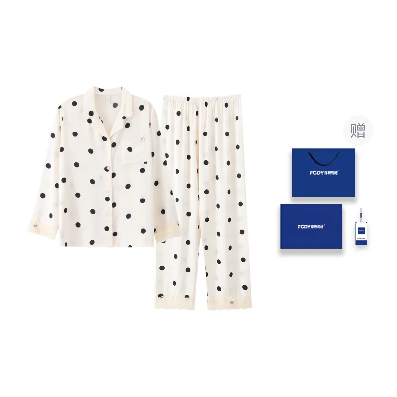 Floating Light Islands Pajama Set Women's Box Ecru-0