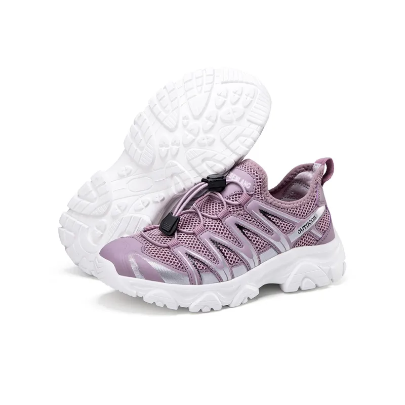 GESENLANG Anti Slip Wear Resistant Waterproof Breathable Lightweight Low Top Outdoor Shoes Women's Pink-4