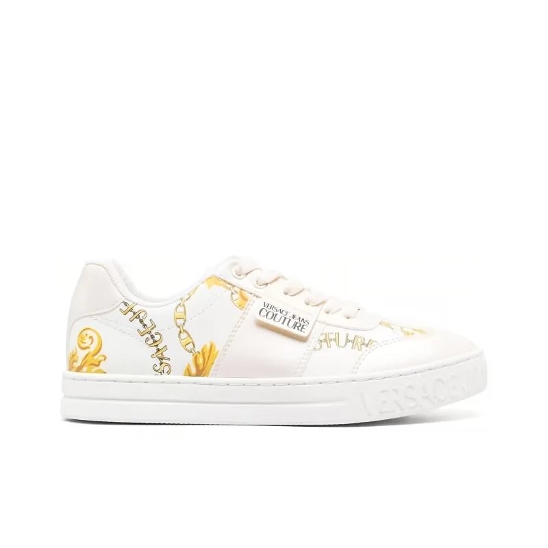 VERSACE JEANS Couture Logo-patch Round-toe Sneakers-1