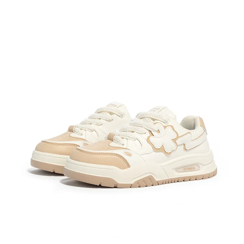 Humanism 1986 Skateboard Shoes Women's Low Top White Green/White Khaki/Pink White-13