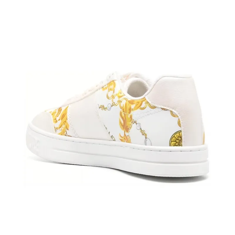 VERSACE JEANS Couture Logo-patch Round-toe Sneakers-4
