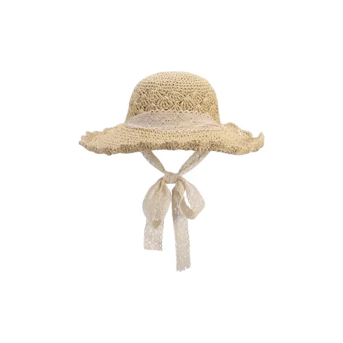 Fishing For Bears Straw Woven Sun Protection Hats Women's