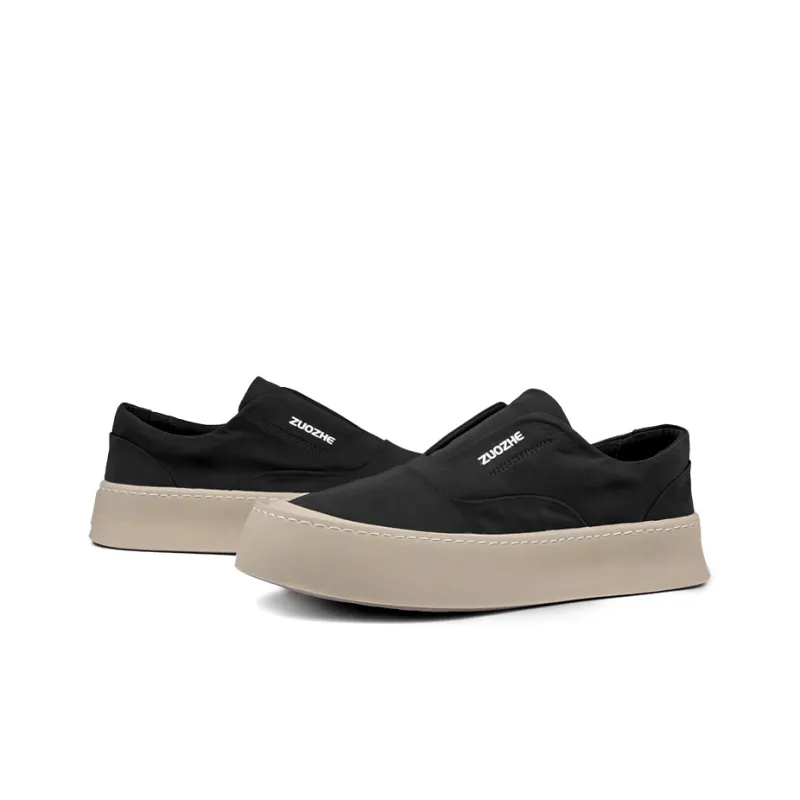 ZUOZHE Slip-Resistant Breathable Lightweight Low-Top Canvas Shoes Men's-4
