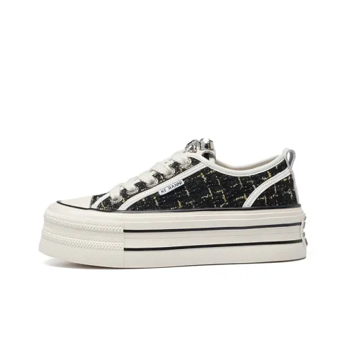 KEJIANNI Chanel-Inspired Anti-Slip And Wear-Resistant Height Increasing Low-Top Canvas Shoes Women's