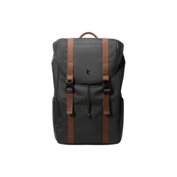 Tomtoc Nylon Fabric Backpack Medium Size Unisex Classic Black