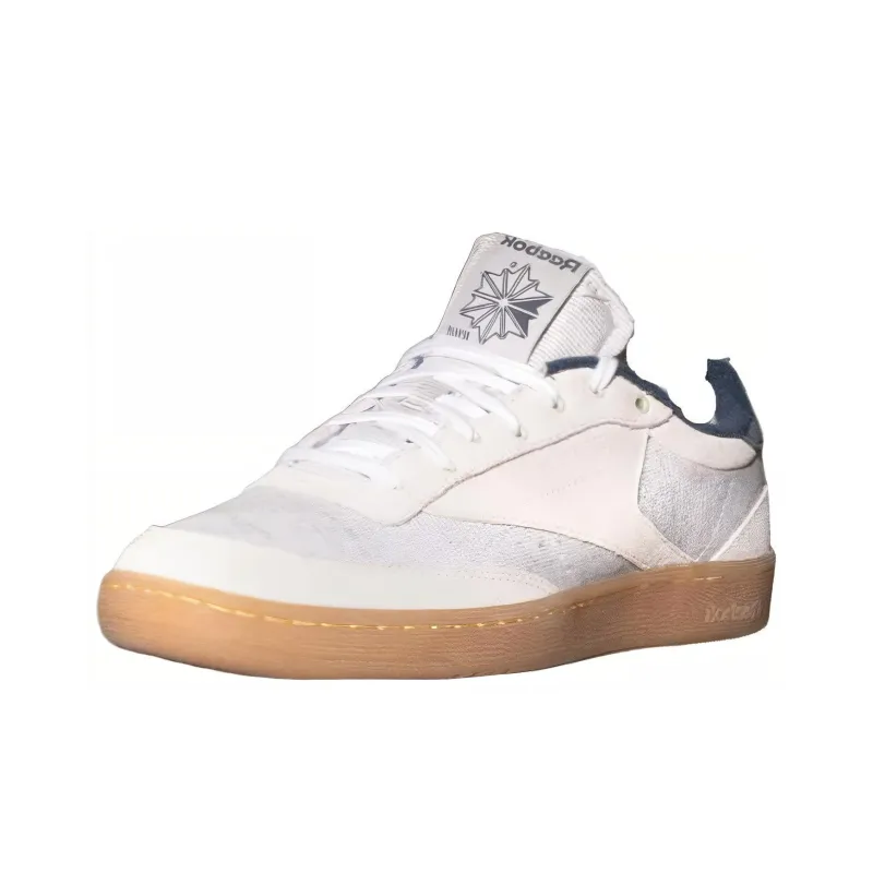Western Hydrodynamic Research x Reebok Abrasion Resistant Breathable Low Top Skateboard Shoes Men's White-1