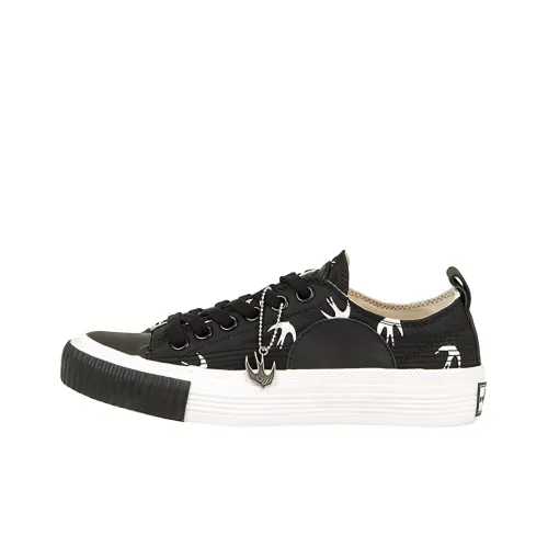 McQ Alexander McQueen Skateboard Shoes Women's Low-Top Black