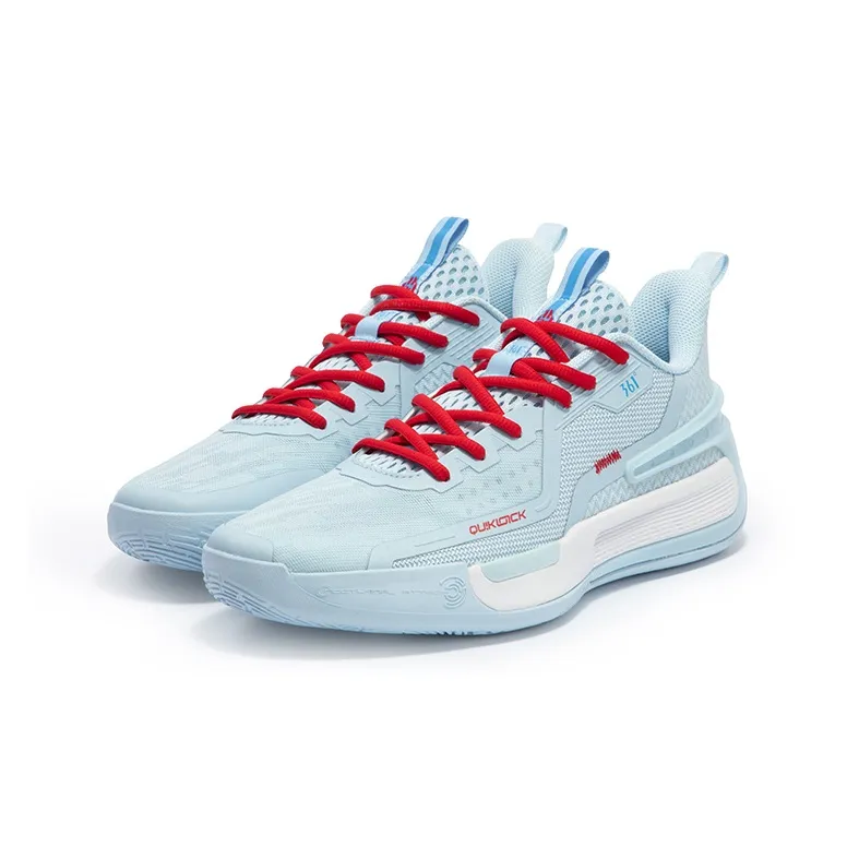361° GOEY Cushioning Anti Slip Wear Resistant Breathability Low Top Basketball Shoes Men's Blue-2