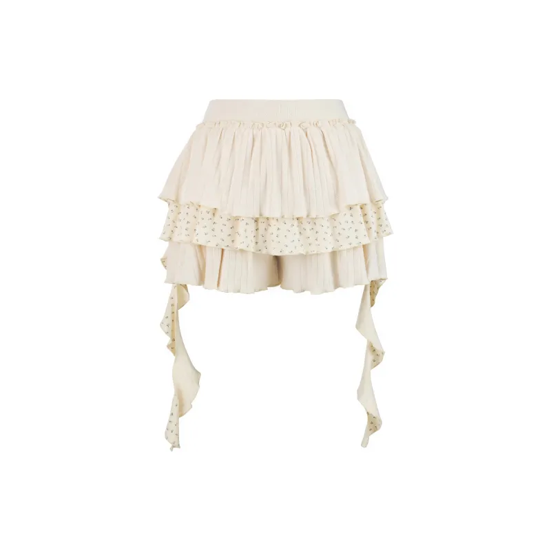 AYF Casual Short Skirts Women's Apricot-1